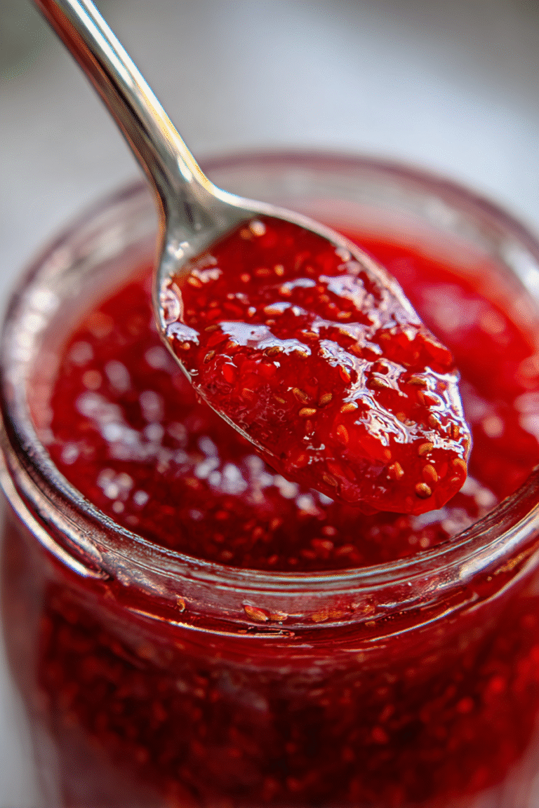 Strawberry Basil Chia Jam