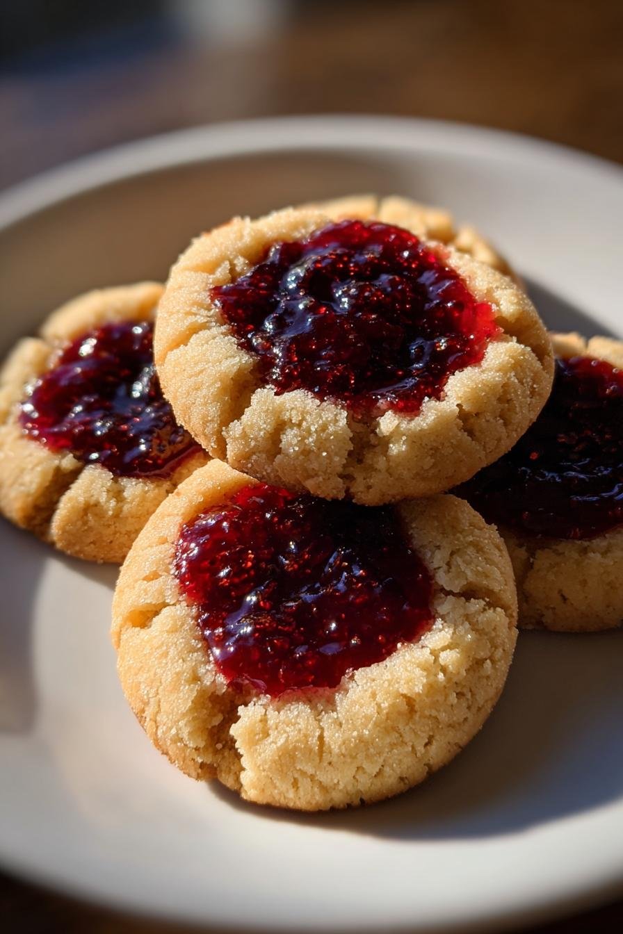 Thumbprint jam cookies