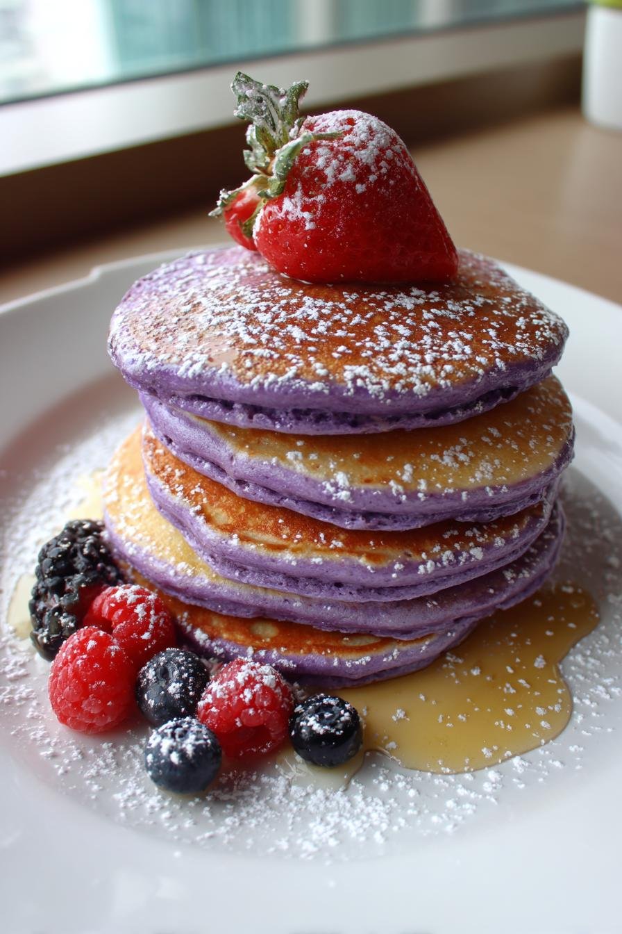 Ube pancakes