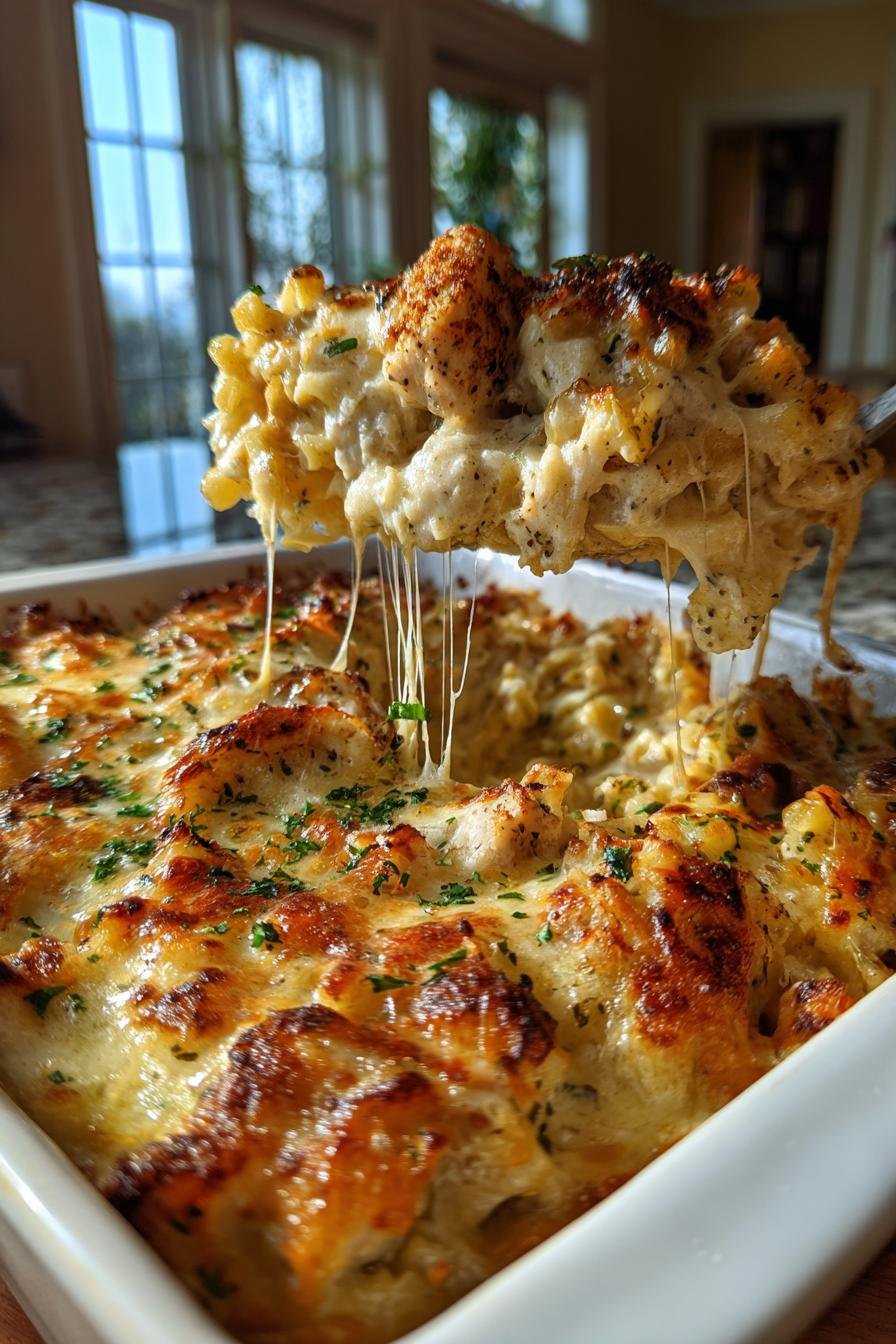 chicken alfredo bake