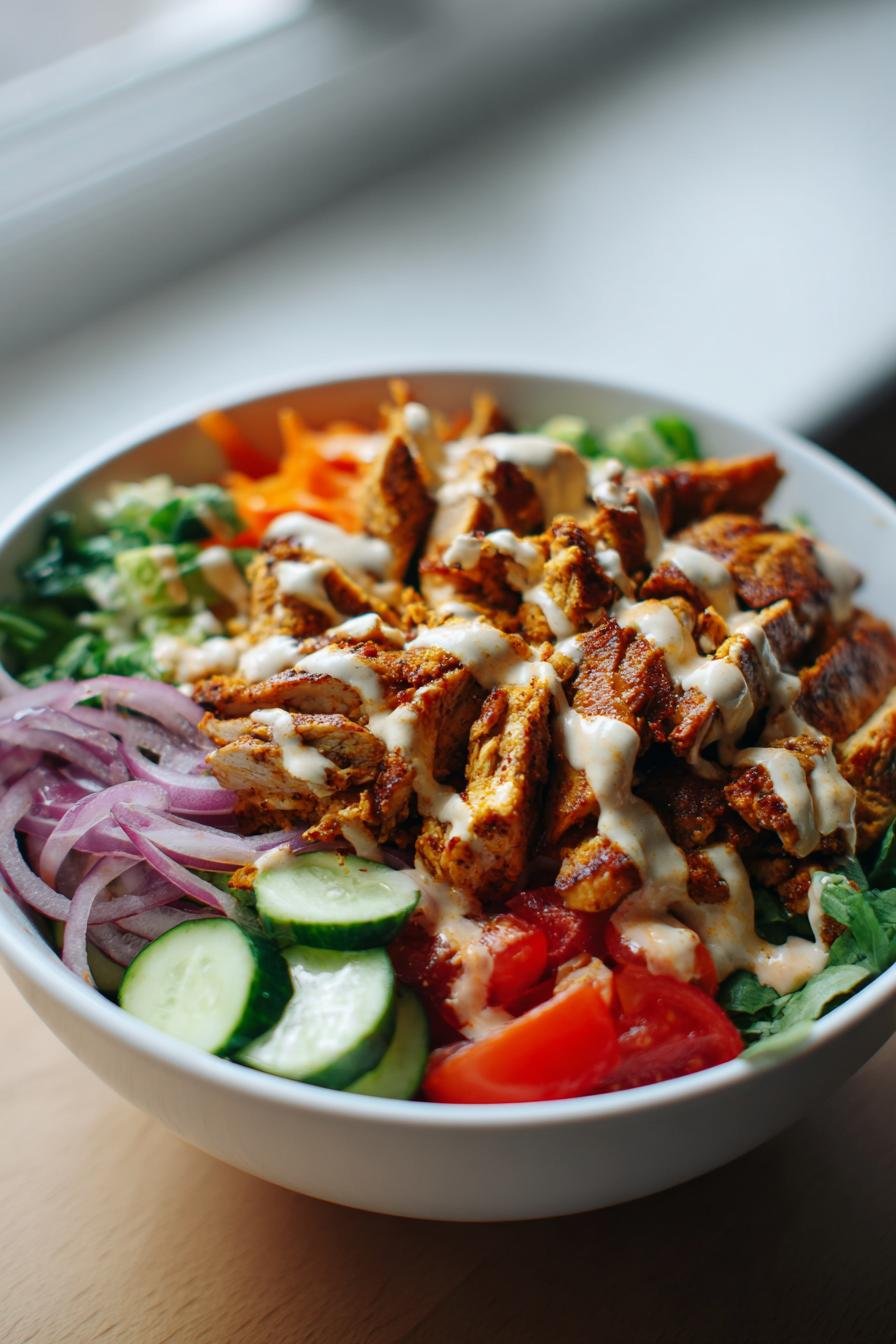 chicken shawarma bowls