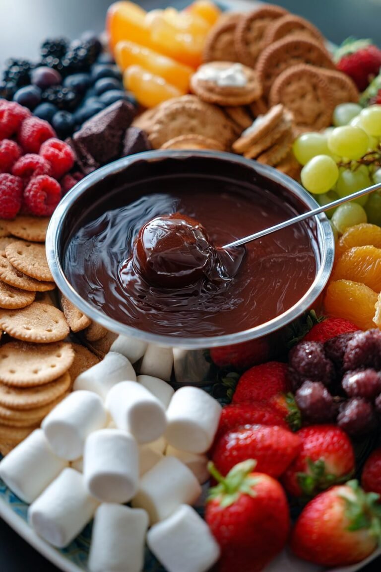 chocolate fondue dessert