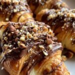 chocolate hazelnut croissant bake