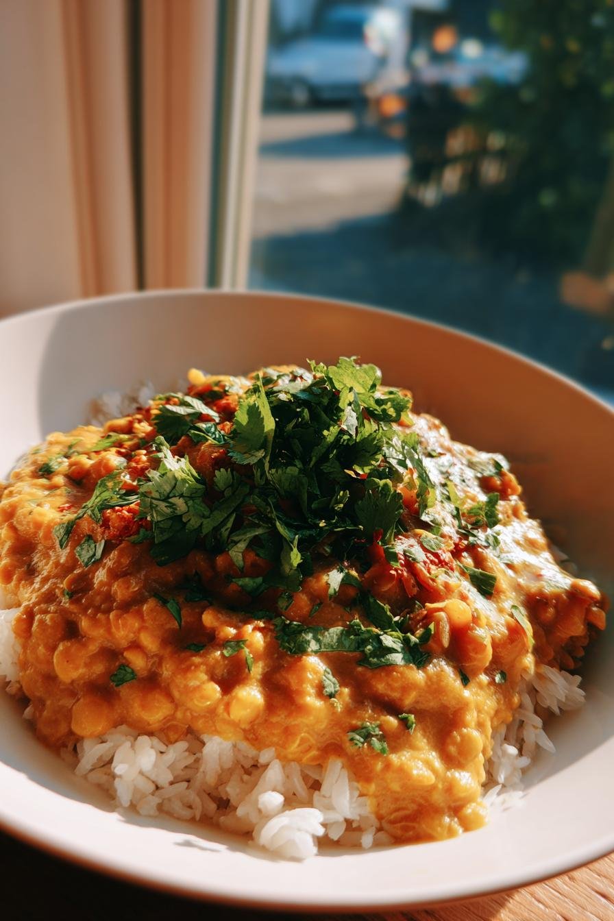 cozy coconut curry lentils