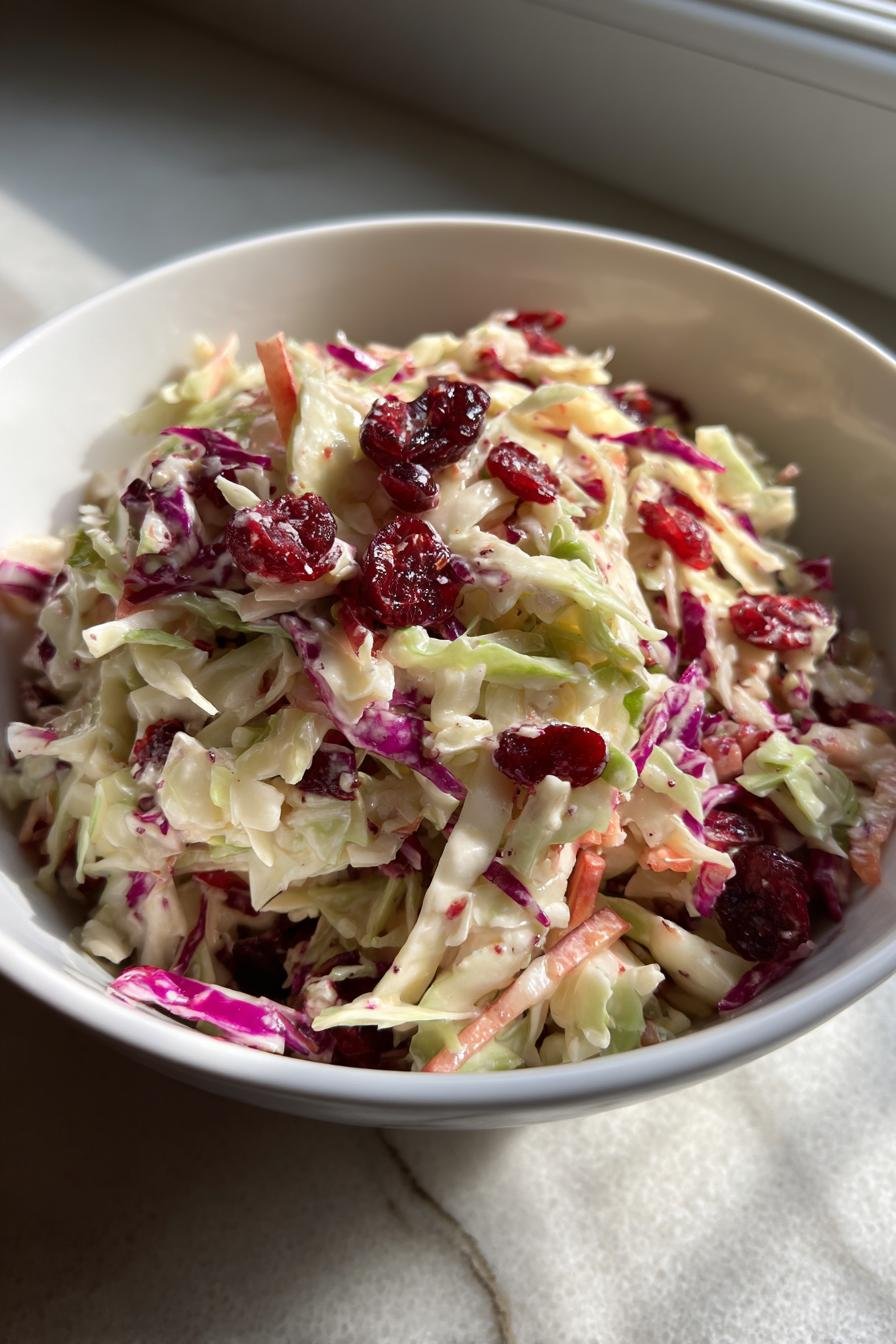 cranberry apple festive slaw