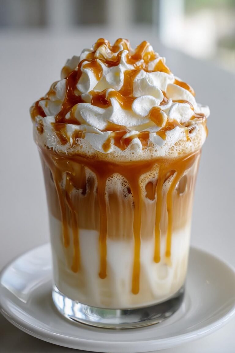 creamy caramel latte dessert