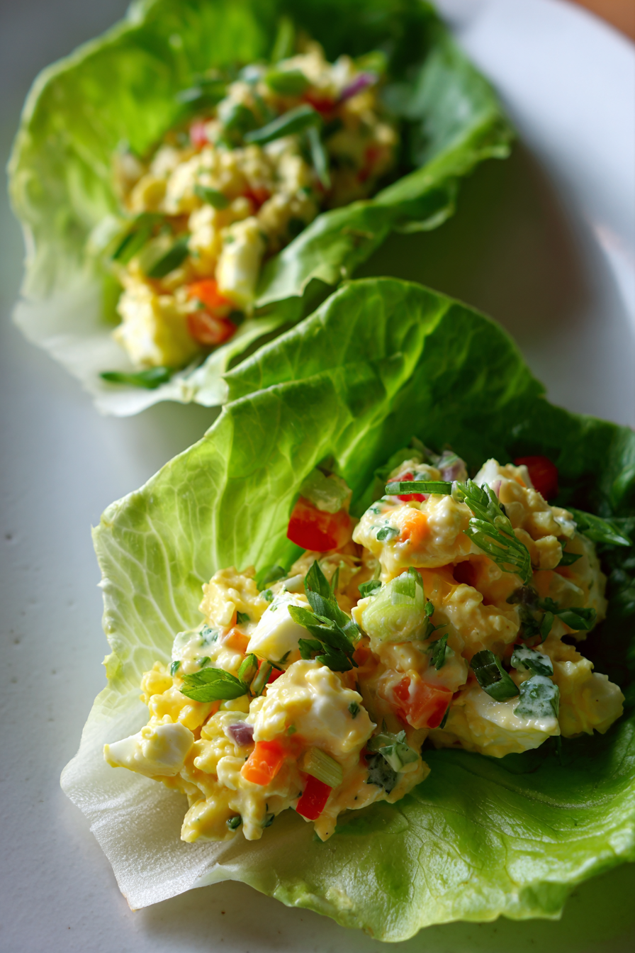 egg salad lettuce wraps
