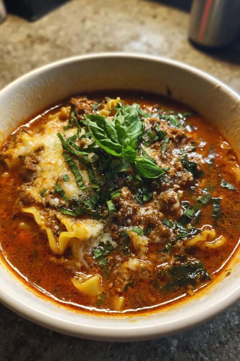 ground beef lasagna soup