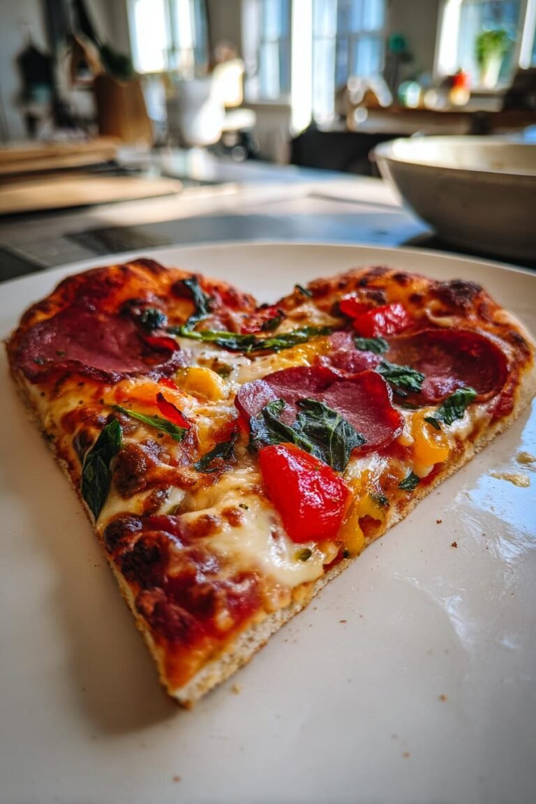 heart shaped pizza