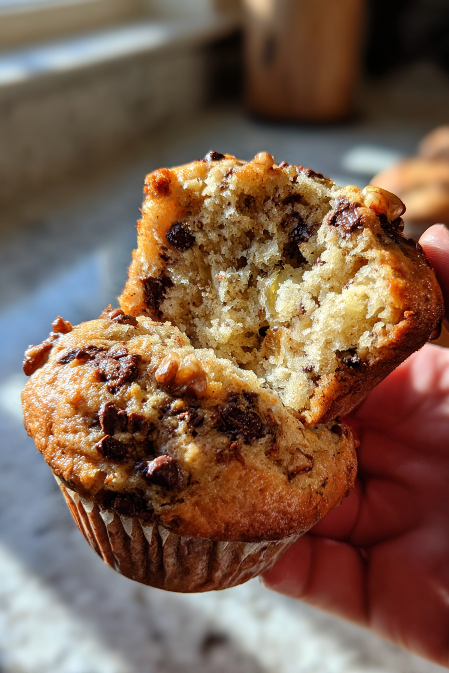 high protein banana muffins