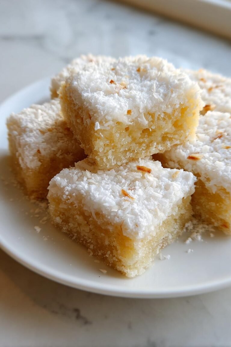 holiday coconut snow bars