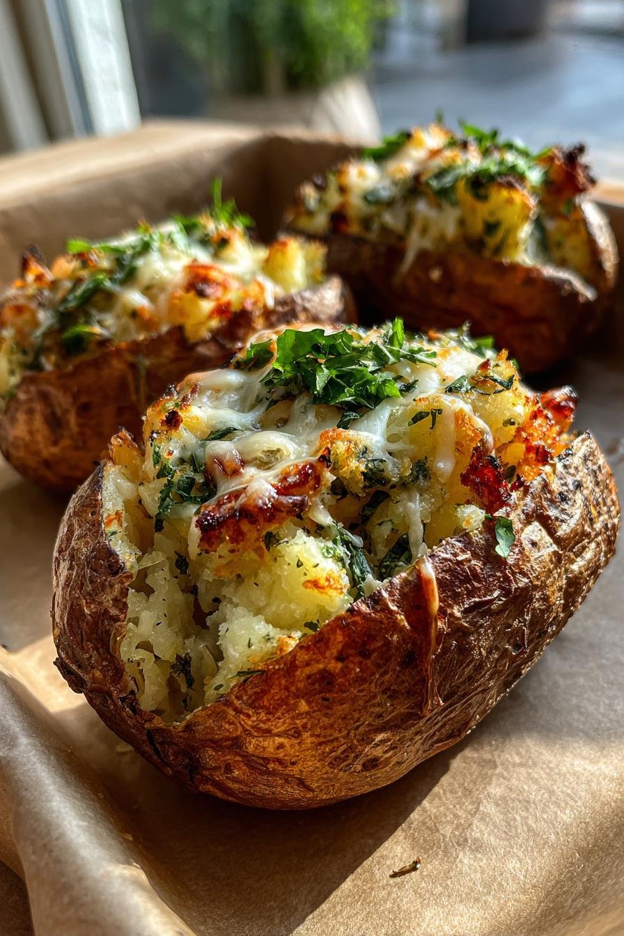 holiday stuffed baked potatoes