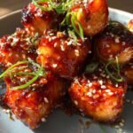 honey sriracha salmon bites