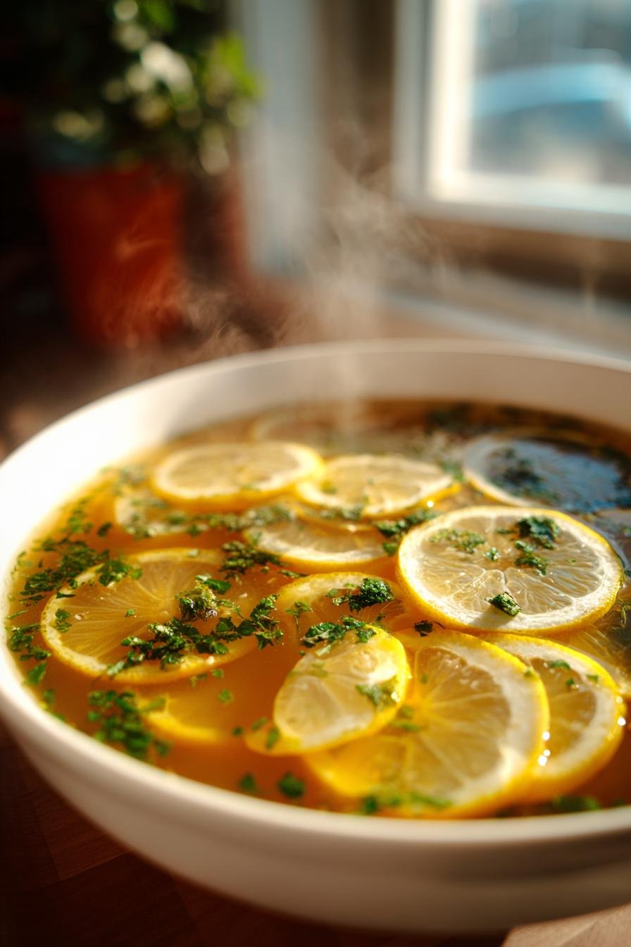 lemon ginger detox broth