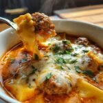 meatball lasagna soup