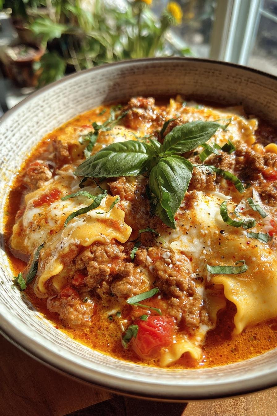 one pot lasagna soup