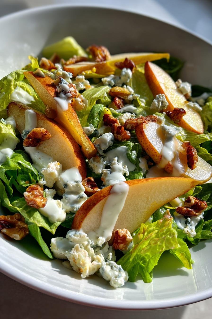 pear gorgonzola salad