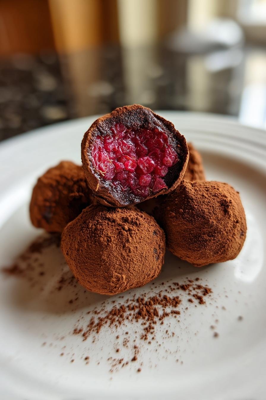 raspberry chocolate truffles