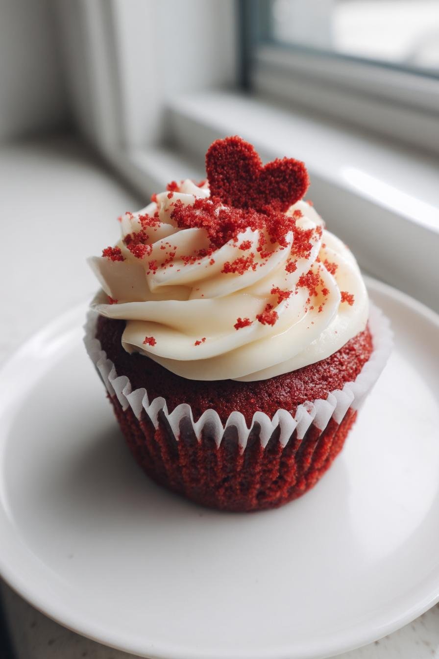 red velvet cupcakes valentine