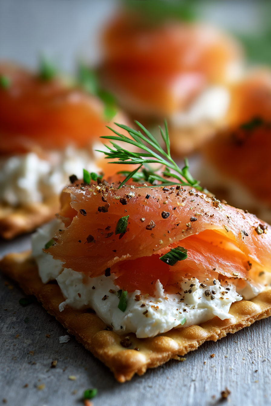 salmon cream cheese crackers