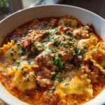 spicy lasagna soup