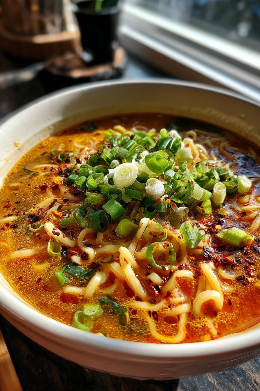 spicy miso noodle soup
