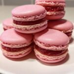 strawberry macarons