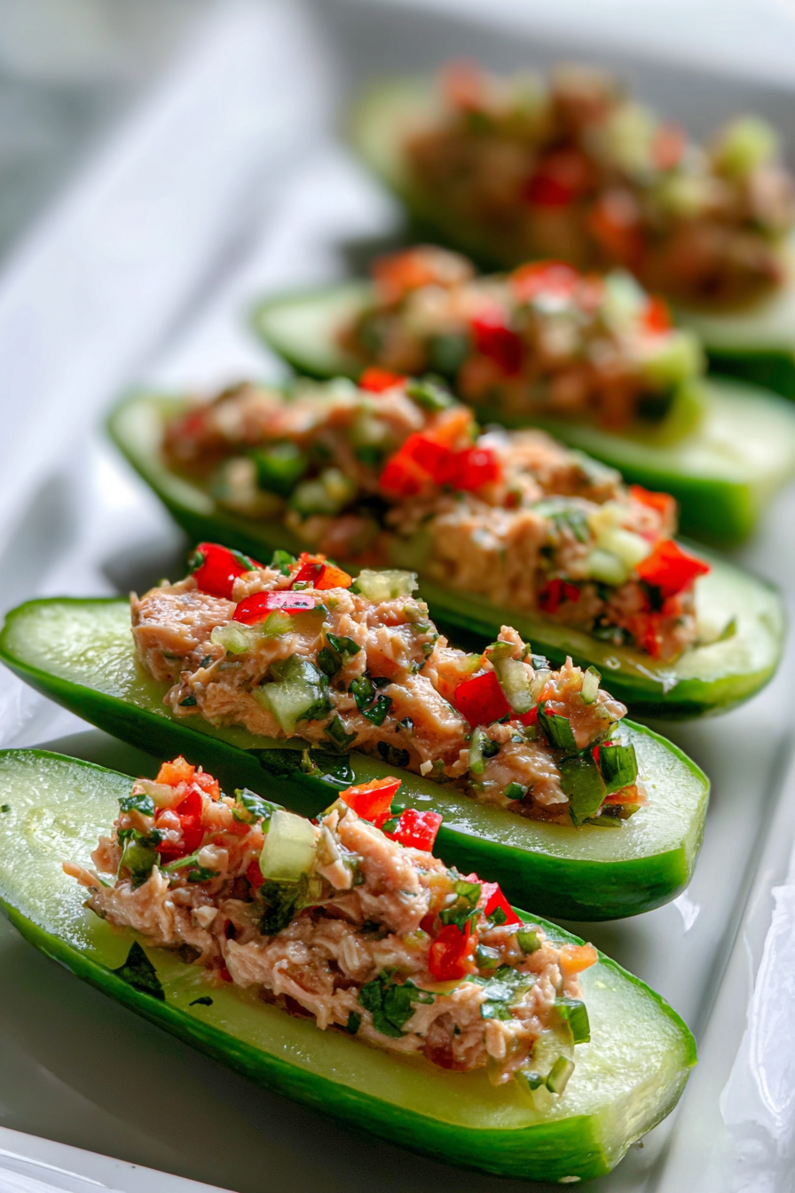 tuna cucumber boats