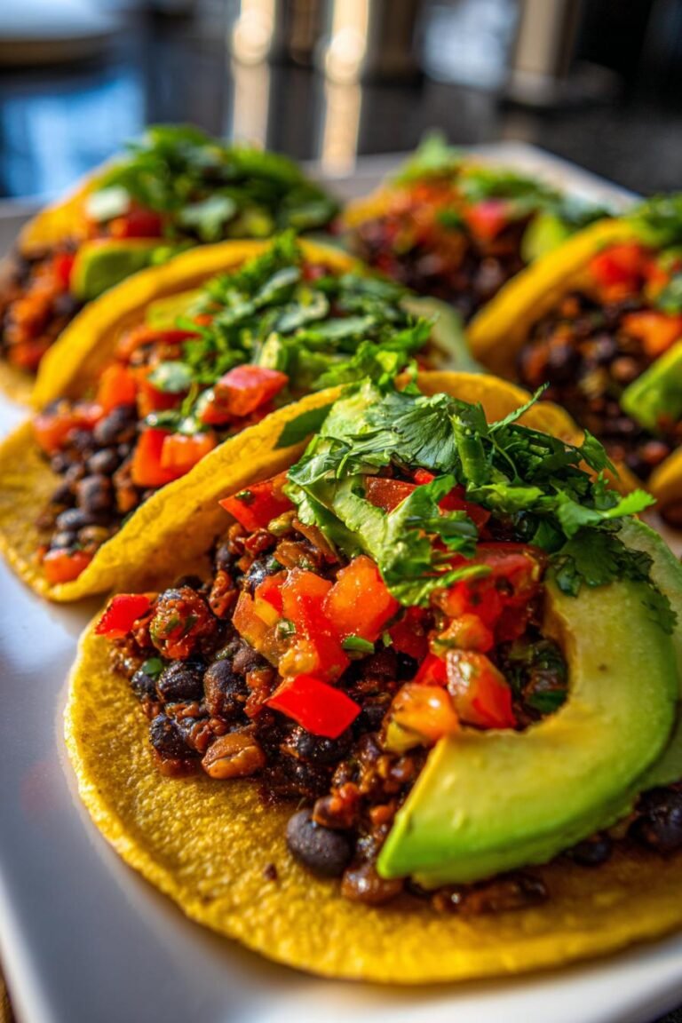 vegetarian black bean tacos