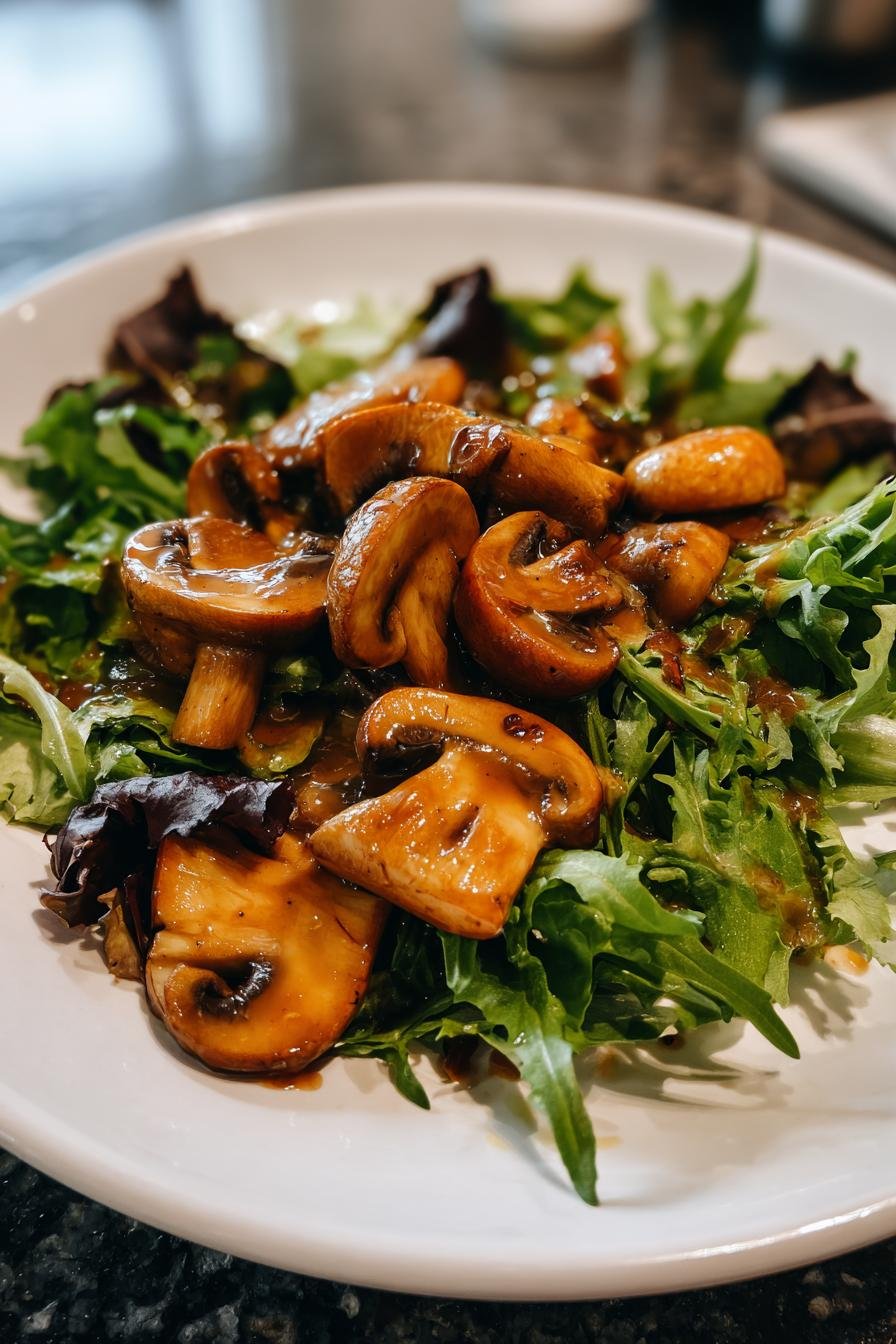 warm mushroom salad
