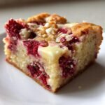 white chocolate raspberry blondies