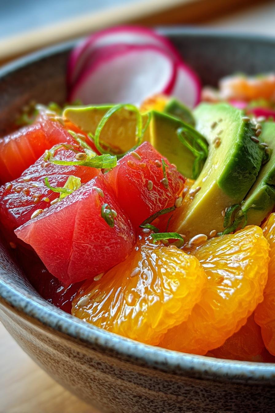 winter citrus poke bowl